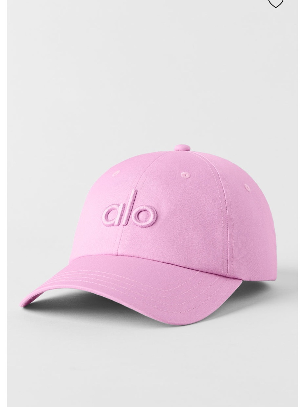 ALO Yoga Pink Embroidered Logo Baseball Hat